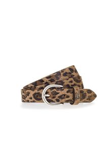 Mustang, Unisex, Mustang Lederg&uuml;rtel 1 Stk. Modischer Animal-Print, 2,5 cm, taupe, schwarz braun, 100, Unisexg&uuml;rtel von Mustang