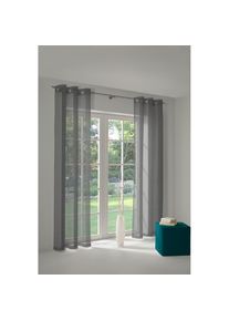 WIRTH, Vorhang &raquo;LORCA&laquo; &Ouml;sen 1 Stk. tlg., grau, Obermaterial: 66% Polyester, 34% Baumwolle
