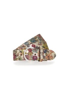 Mustang, Unisex, Mustang Lederg&uuml;rtel Florales oder Animal-Design, 4 cm breit, gold, multicolor, 105, Unisexg&uuml;rtel von Mustang