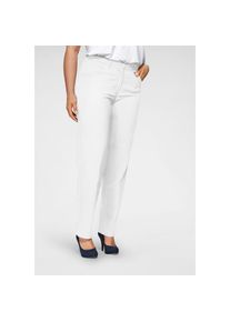 KjBRAND, Unisex, KjBRAND Stretch-Hose &raquo;Babsie Bengaline: Bequemer Oberschenkel&laquo; aus Stretch-Material, wei&szlig;, 46, N-Gr, Hose in Quer-Stretch-Material 