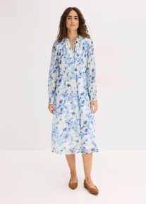 Chiffonkleid in blau, Gr&ouml;sse 42, bonprix