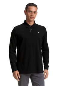 Tom Tailor Langarm-Poloshirt in schwarz, Gr&ouml;sse 52/54 (L), 100% Baumwolle, bonprix