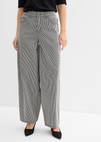 Ballon Fit-Hose mit Streifen in schwarz, Gr&ouml;sse 42, 98% Baumwolle, bonprix