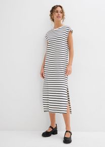 Jerseykleid aus reiner Baumwolle in weiss, Gr&ouml;sse 48/50 (XL), 100% Baumwolle, bonprix
