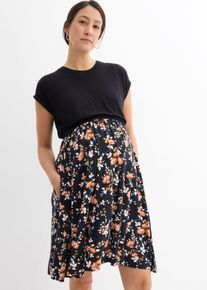 2-in-1 Umstands- und Stillkleid mit Taschen in schwarz, Gr&ouml;sse 52/54 (XXL), bonprix