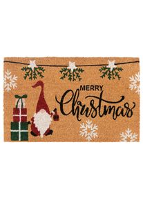 Hanse Home, Hanse Home Fussmatte &raquo;Kokos Merry Christmas Gifts, T&uuml;rmatte&laquo; rechteckig 15 mm H&ouml;he Schmutzfangmatte, Rutschfest, Outdoor, Weihnachten, 