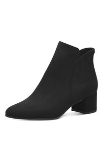 Tamaris, Unisex, Blockabsatz, Basicstiefelette in veganer Verarbeitung, schmale Form, schwarz, 38, Elegante Stiefelette mit komfortablem 
