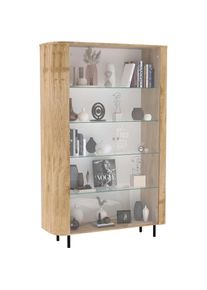 Home Affaire, Home Affaire Vitrine &raquo;Murano, Standvitrine H 200 cm, B 131 cm, 2 T&uuml;ren, Vitrinenschrank&laquo; Formgebogenes MDF, Stirnseiten mit Rundung, 