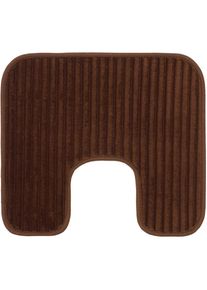 G&ouml;zze G&ouml;zze, &raquo;Berlin&laquo; H&ouml;he 7 mm rutschhemmend beschichtet fussbodenheizungsgeeignet Badteppich, Uni Farben, Cord Optik, waschbar, schoko, Polyester, 1 Stk.
