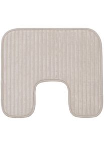 G&ouml;zze G&ouml;zze, &raquo;Berlin&laquo; H&ouml;he 7 mm rutschhemmend beschichtet fussbodenheizungsgeeignet Badteppich, Uni Farben, Cord Optik, waschbar, taupe, Polyester, 1 Stk.