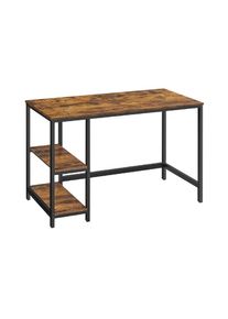 Songmics, Songmics Schreibtisch &raquo;LWD47X Vintagebraun-Schwarz&laquo;, schwarz, Material: Holzspanplatte, Stahl