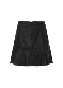 Y.A.S, Unisex, Lederrock &raquo;YASCOLLY MW NAPLON LEATHER SKIRT NOOS&laquo;, schwarz, XXL (44), Minirock von YAS
