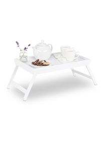 Relaxdays, Relaxdays Tablett, wei&szlig;