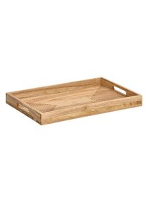 zeller Present, Tablett &raquo;Stripes Nature&laquo;, natur, Holz, B/L: 30,5 cm
