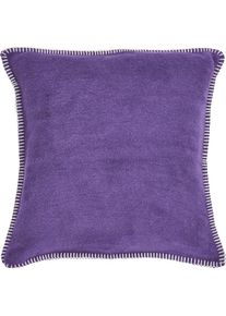 done., done. Dekokissen &raquo;Cozy&laquo; unifarben, Hotelverschluss, Kissenh&uuml;le ohne F&uuml;llung, 1 St&uuml;ck, lila, beige, unifarben, Baumwolle, Polyacryl, 1 Stk.