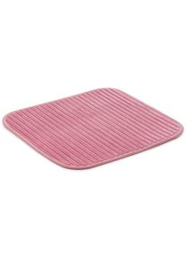 G&ouml;zze G&ouml;zze, &raquo;Berlin&laquo; H&ouml;he 7 mm rutschhemmend beschichtet fussbodenheizungsgeeignet Badteppich, Uni Farben, Cord Optik, waschbar, altrosa, Polyester, 1 Stk.