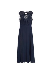 bonprix, Unisex, bonprix Maxikleid &raquo;Maxikleid mit Spitze&laquo; f&uuml;r festliche Anl&auml;sse, vollst&auml;ndig gef&uuml;ttert, taillierte Passform, dunkelblau (l&auml;nge: kurz),
