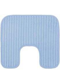 G&ouml;zze G&ouml;zze, &raquo;Berlin&laquo; H&ouml;he 7 mm rutschhemmend beschichtet fussbodenheizungsgeeignet Badteppich, Uni Farben, Cord Optik, waschbar, hellblau, Polyester, 1 Stk