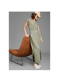 Kangaroos, Unisex, Kangaroos Maxikleid Eingrifftaschen kn&ouml;chellang, f&uuml;r Casualmode und Streetwear, aus elastischem Material, khaki, 40, N-Gr, 