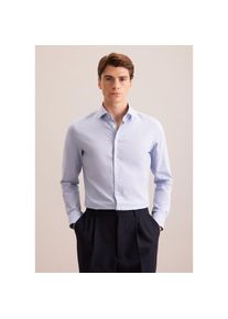 Seidensticker, Herren, Seidensticker Flanellhemd &raquo;Schwarze Rose&laquo; X-Slim 1/1 Kentkragen Uni, hellblau, S (38), normale &Auml;rmell&auml;ngen, Passform: X-Slim