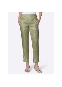 Heine, Unisex, Heine Leinenhose, oliv, 46, Normalgr&ouml;ssen, Gepflegter Style mit Eingrifftaschen