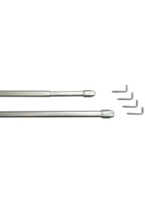 Indeko, Indeko Scheibenstange &raquo;Scheibenstange ausziehbar 1-l&auml;ufig, 2 St&uuml;ck&laquo; &Oslash; 11 mm 1 l&auml;ufig-l&auml;ufig ausziehbar, edelstahlfarben, silberfarben, Eisen, 