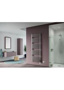 XIMAX Elektrischer Badheizk&ouml;rper &raquo;C2, 916 mm x 600 mm&laquo;, 300 Watt, Heizstab Typ 7, Chrom grau