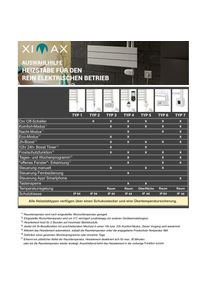 XIMAX Elektrischer Badheizk&ouml;rper &raquo;C5, 1600 mm x 600 mm&laquo;, 600 Watt, Heizstab Typ 5, Chrom grau