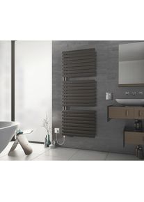 XIMAX Elektrischer Badheizk&ouml;rper &raquo;Fortuna-Open, 1164 mm x 600 mm&laquo;, 600 Watt, Heizstab Typ 1, Anthrazit grau