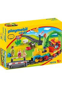 Playmobil&reg; Konstruktions-Spielset &raquo;Meine erste Eisenbahn (70179), Playmobil 1-2-3&laquo;, Made in Europe bunt Spielbausteine