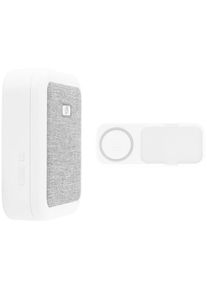 REV Funk-T&uuml;rgong &raquo;Orchestra&laquo;, mit Taster wei&szlig; Lautst&auml;rke: max. 100 dB (4-Stufen regelbar), Gong: IP 20, Klingeltaster: IP 55