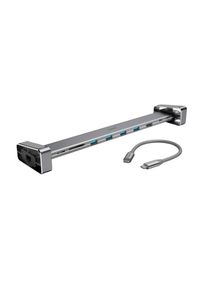Hama Laptop-Dockingstation &raquo;9in1 USB-C Docking Station f&uuml;r 4x USB-A, USB-C, HDMI&trade;, LAN&laquo; grau Plug & Play, keine manuelle Treiberinstallation...