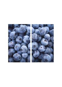 Wall-Art Herd-Abdeckplatte &raquo;Herdabdeckplatte Blaubeeren&laquo;, (Set, 2 tlg.) blau