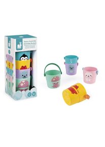 Janod Badespielzeug &raquo;Bade-/Stapelspiel Eimer&laquo;, (5 tlg.) bunt