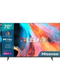 HISENSE QLED-Fernseher, 176, 5 cm/70 Zoll, 4K Ultra HD, Smart-TV schwarz Sound Technologie (DTS virtual X, Dolby Audio), VIDAA U5...