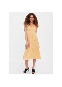 V&eacute;ro Moda VERO MODA Midikleid &raquo;VMJENNY SL SMOCK CALF DRESS WVN&laquo; gelb M N-Gr parfait pink aop jane Trendy Sommerkleid von VERO MODA