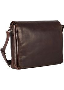 Leonhard Heyden Umh&auml;ngetasche &raquo;Roma L, braun&laquo;, mit 15-Zoll Laptopfach und Trolley-Aufsteck-System braun