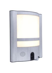 Lutec LED Au&szlig;en-Wandleuchte &raquo;VESTA HD ST1906-CAM&laquo;, Kameraleuchte silberfarben edelstahlfarben