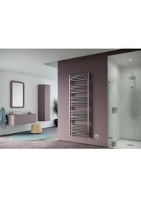 XIMAX Elektrischer Badheizk&ouml;rper &raquo;C2, 1264 mm x 600 mm&laquo;, 300 Watt, Heizstab Typ 4, Chrom grau