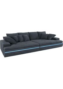 MR. COUCH Big-Sofa, wahlweise mit Kaltschaum (140kg Belastung/Sitz) und AquaClean-Stoff blau blaugrau