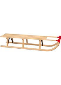 NIJDAM Davoser Schlitten &raquo;H&ouml;rnerrodel DAVOS 120 cm Schlitten Holz Rodel&laquo; braun