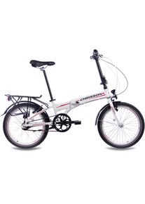 Chrisson Faltrad &raquo;Foldrider 3.0&laquo;, 7 Gang, Shimano, Nexus 7 Gang Schaltwerk, Nabenschaltung, (1 tlg.) wei&szlig; Fahrrad