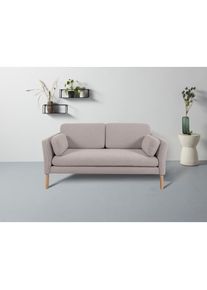 Andas 2-Sitzer &raquo;Helsingborg&laquo;, in skandinavischem Design, inkl. lose Zierkissen grau taupe