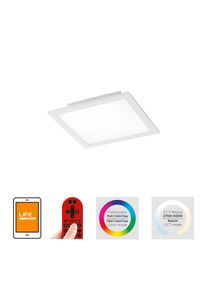 Leuchten Direkt Deckenleuchte &raquo;LOLAsmart-FLAT&laquo;, 1 flammig-flammig, RGB+tunable white, Infrarot inkl., Fernbedienung, Smarthome f&auml;hig wei&szlig;