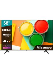 HISENSE LED-Fernseher &raquo;58A6FG&laquo;, 146 cm/58 Zoll, 4K Ultra HD, Smart-TV, Triple Tuner DVB-C/S/ S2/ T/ T2, Frameless, Alexa Built-In, DTS Virtual X...