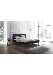 Hasena Polsterbett &raquo;Tamara&laquo;, Fu&szlig;farbe Nussbaum, Komforth&ouml;he, Fu&szlig;h&ouml;he 20 cm grau 328 Pepe anthrazit