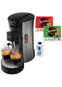 PHILIPS SENSEO Kaffeepadmaschine &raquo;Select CSA250/10&laquo;, inkl. Gratis-Zugaben im Wert von &euro; 14, - UVP silberfarben Kaffeemaschine