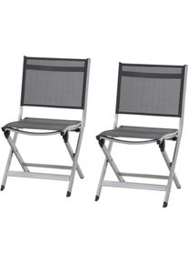 siena GARDEN Gartenstuhl &raquo;Tesoro&laquo;, (Set), 2 St., Set, 2-tlg bestehend aus 2 Sesseln grau grau, silber