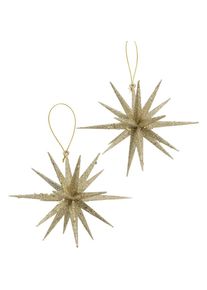 LeGer Home by Lena Gercke Dekostern &raquo;Weihnachtsstern, Majvi, Weihnachtsdeko&laquo;, (4 St.), H&ouml;he ca. 15 cm goldfarben