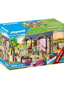 Playmobil&reg; Konstruktions-Spielset &raquo;Reitunterricht mit Pferdeboxen (70995), Country&laquo;, (211 St.), Made in Germany bunt